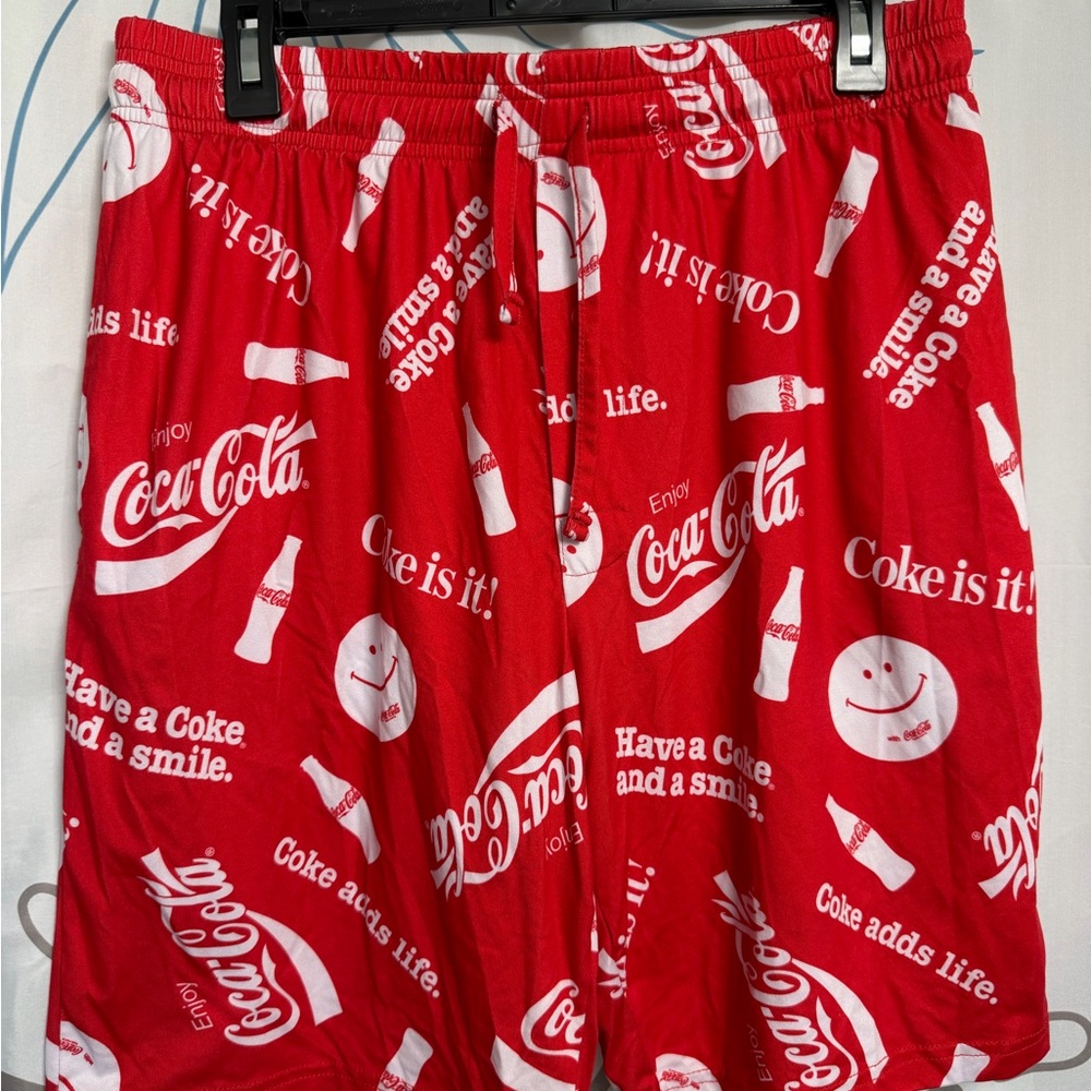 Coca Cola Red and Pink Apparel Tag